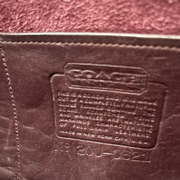 Vintage COACH Attache Burgundy New York City Leather Briefcase Portfolio 5060